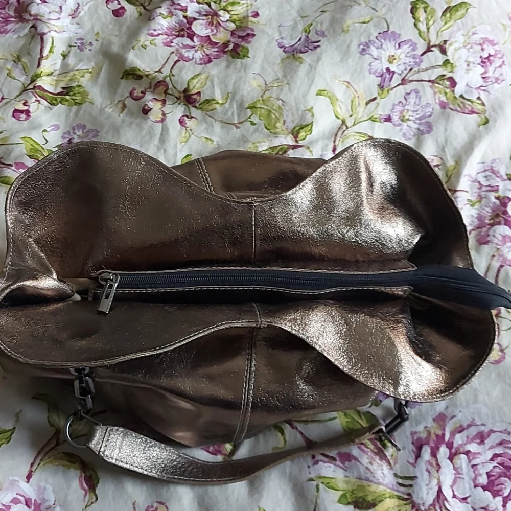 Benvenuti gold Italian leather bag - Picture 4 of 12